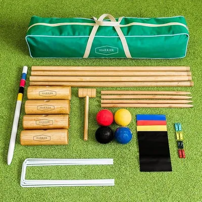 Imagen del producto de Silecomplaza, juego de croquet [para jardín/profesional] – para 4 jugadores (jardín)
