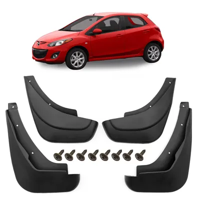 Produktbild von HERSTMOTO Schmutzfänger, 4er-Set Schmutzfänger-Kit Spritzschutz Schmutzfänger mit Befestigungssatz, passend für Mazda 2 III DE 2007-2014