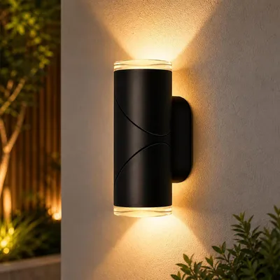 Zdjęcie produktu dla ZMH LED ŚwiatłoŚcienne LampaZewnętrzna 10W LampaElewacyjna IP65 ŚwiatłoGóraDół 3000K OświetlenieŚcienneDomowe Ogród Salon Balkon OświetlenieZewnętrzne