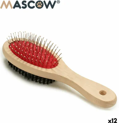 Obrázek produktu pro Kartáč na psy Mascow AR1807082 hnědý černý červený 7 x 22,5 x 5 cm (12 kusů)