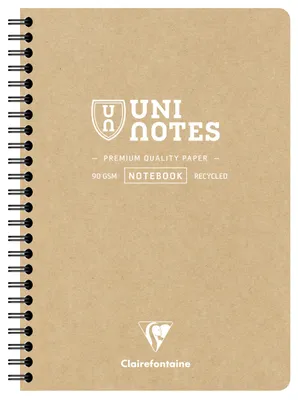Image de Cahier à spirales Uninotes A5, 80 feuilles, quadrillé