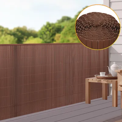 Obrázok produktu pre Jopassy PVC plot na ochranu súkromia zástena na ochranu súkromia záhradný plot zástena na ochranu súkromia vetrolam na balkón a terasu, hnedá 90x300cm