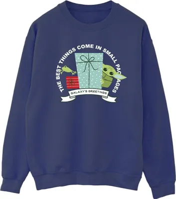Produktbild von Star Wars - "The Mandalorian Galaxy's Greetings" Sweatshirt für Damen BI39966 (XXL) (Marineblau)
