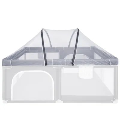 Produktbild von ONVAYA® Insektenschutznetz Moskitonetz für Laufgitter Laufstall Stubenwagen 200x160 cm | Einfache Klemmmontage | Platzsparend faltbar | Kompatibel mit