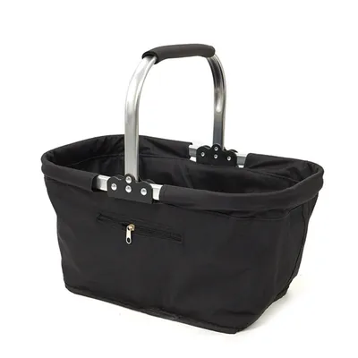 Produktbild von Einkaufskörbe, faltbare Einkaufstasche, 25L Faltkorb, Picknickkorb, tragbarer, Oxford-Stoff, für Familieneinkäufe, Ausflüge, Picknicks, 43 × 27 × 23CM