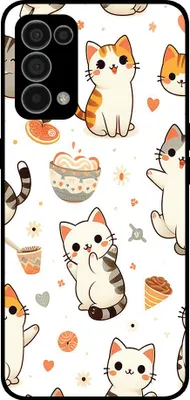Produktbild von Smartphonica Telefon Fall geeignet für Oppo Reno5 mit Katze drucken - TPU zurück Abdeckung Fall Katze Design