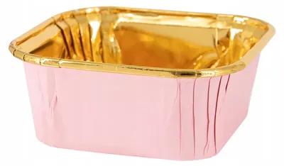 Produktbild von PartyPal Muffinformen Pink Gold Quadratisch 10 Stück