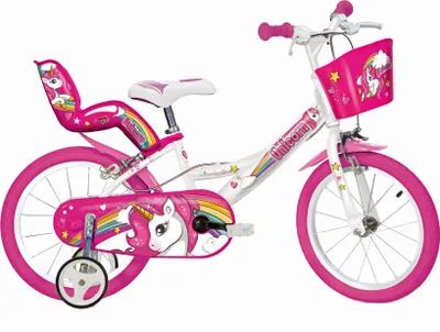Produktbild von Rower dziecięcy Dino UNICORN 16" biały