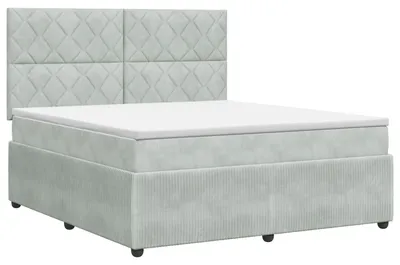 Obrázok produktu pre vidaXL Box spring posteľ s matracom svetlosivá 140 x 200 cm zamat