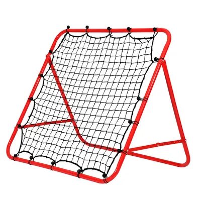 Produktbild von Fußball Rebounder Netz Sports Prellwand Kickback Fußballtraining Zubehör mit 5 Verstellbare Stufen Rückprallwand Netz Faltbar