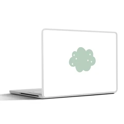 Produktbild von MuchoWow® Laptop Aufkleber Sticker Cover Wolke - Mädchen - Jungen - Sterne - Pastell - Kind 30x22 cm - Laptop-Sticker