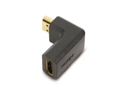 Obrázek produktu pro S/CONN adaptér pro maximální konektivitu, HDMI samec na HDMI samici, úhlové provedení, výstup směrem dolů, pozlacené kontakty, kompatibilní s 4K2K (77407)