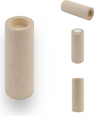 Produktbild von Runder Holz Kerzenhalter 16 cm, Dekupage Design, Tischdekoration