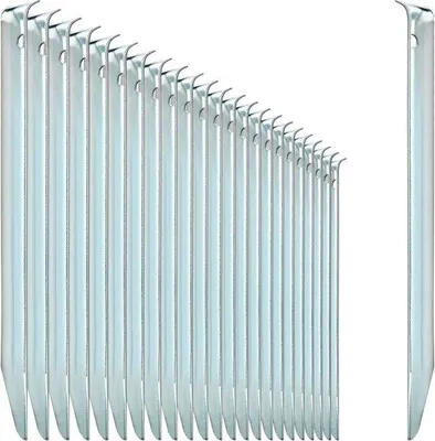 Produktbild von Famanu Zelt-Heringe 24 Stück aus robustem Stahl - halbrund, ideal für normalen Boden