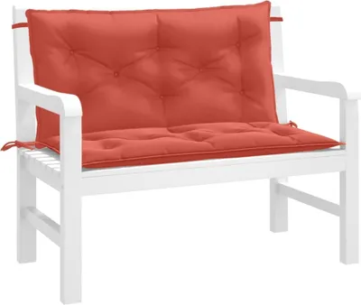 Produktbild von "im Angebot" Gartenbank-Auflagen 2 Stk. Melange Rot 100x50x7 cm Stoff - Gartenmöbelauflagen CC17449