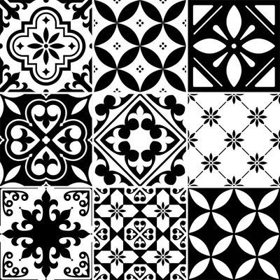 Obrázok produktu pre Samolepiace nálepky na obklady do kuchyne a kúpeľne – 9 nálepiek Aldana Azulejos v štýle cementových obkladov – 9 nálepiek s rozmermi 15 x 15 cm