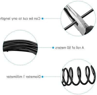 50 m Aluminiumdraht 1 mm - Dünner Silberner Metalldraht für Bildhauerei, Handwerk und DIY-Skulpturen