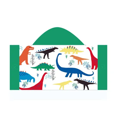 Imagen del producto de Bata de baño infantil de fibra, adorable y práctica, perfecta para el baño y la natación. Diseño de dinosaurio, color blanco