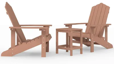 Produktbild von VidaXL 3095706, Terrasse, Hart-Polyethylen (HDPE), Stahl, Braun, 730 mm, 830 mm, 920 mm