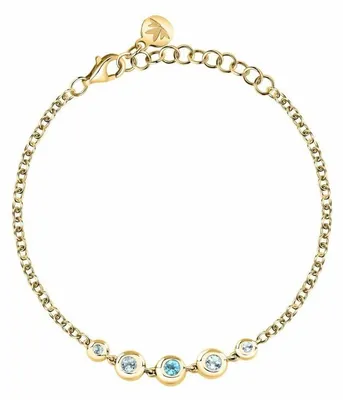 Produktbild von Vergoldetes Armband mit blauem Topas Semipreziose SAXN12