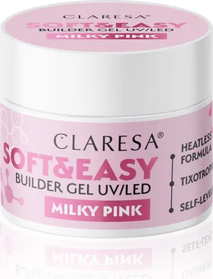 Obrázok produktu pre Claresa builder gel Soft&Easy gel mliečne ružový 12g