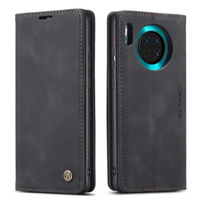 Obrázek produktu pro Huawei Mate 30 Pouzdro, RetroPolyuretanKožené Pouzdro, Kapsy na Karty, Magnetické Uzavírání, Pouzdro s Funkcí Stojánku pro Huawei Mate 30 černé