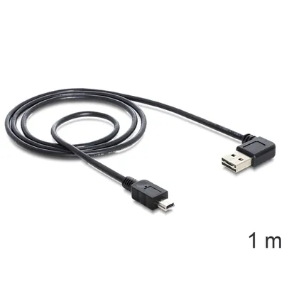 Produktbild von DeLOCK 1m USB 2.0 A - miniUSB m/m, 1 m, USB A, Mini-USB A, USB 2.0, Männlich/Männlich, Schwarz