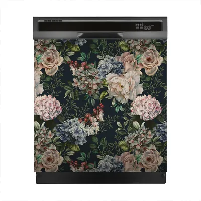 Produktbild von Aufkleber sticker 60x60 cm Dekorative folie Spülmaschine - Muster mit Blumen