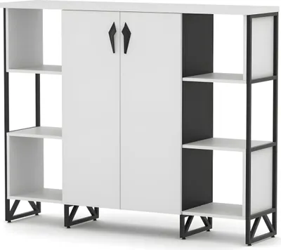 Produktbild von Büroschrank Schrank Regale Beistellschrank Weiß Arbeitszimmer Büromöbel