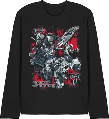 Produktbild von Transformers - "Generations Autobots Roll Out And Protect" T-Shirt für Herren/Damen Uni, Langärmlig TV26369 (XL) (Schwarz)