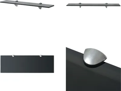 Produktbild von vidaXL Schwebendes Regal Glas 60x20 cm 8 mm - Schwebendes Regal - Schwebende Regale - Wandregal - Wandregale