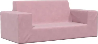 Produktbild von Kindersofa 2-Sitzer Rosa Weich Plüsch