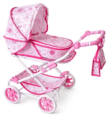 Obrázok produktu pre Detský kočík pre bábiky 2 v 1 New Baby Monika Flowers
