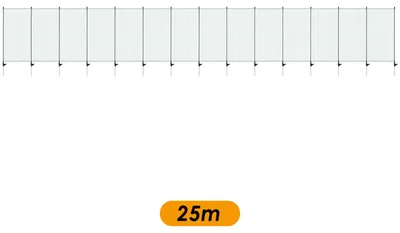 Produktbild von Ikodm Mobiler Hundezaun Weidezaun 115 cm x 25 m – Elektrozaunnetz für Hunde, Hühner & Garten – Flexibler Begrenzungszaun mit Pfosten, Heringen und Isolatoren