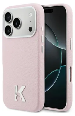 Immagine prodotto di Custodia KARL LAGERFELD adatta per IPHONE 17 Pro Max compatibile con MagSafe KLHMP17X5PGFKHGP (PU FW W/ KHead Logo) rosa