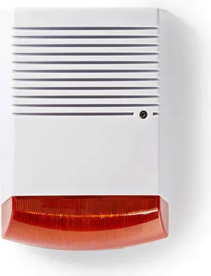 Produktbild von Dummy  Sicherheits Sirene | IP44 | Batteriebetrieben | Aussenbereich | Orange / Weiss