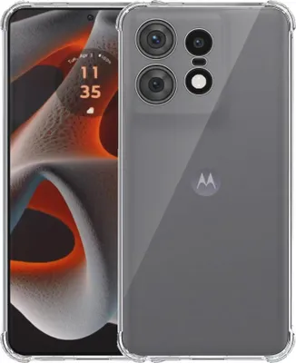 Zdjęcie produktu dla Etui na telefon Motorola Edge 50 Pro przezroczyste ze zderzakiem - przezroczyste, odporne na wstrząsy etui z silikonu TPU - Smartphonica