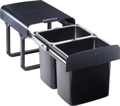 Immagine prodotto di Pattumiera cucina Ekotech EKKO.20 nera 2x16L per mobile 40 cm