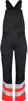 Produktbild von F. Engel Safety Latzhose, Schwarz/Rot, Gr. 58