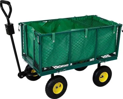 Produktbild von Famanu Bolderkar Faltbar mit Luftreifen - Hohe Tragkraft 550kg, Waschbares Dach und Ablagefach