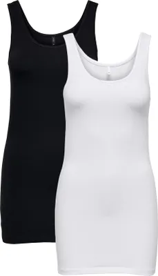Obrázok produktu pre ONLY Long Tank Top 2-pack Sleeveless Shirt Basic Set ONLLIVE Veľkosť: M