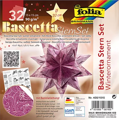 Immagine prodotto di foglietto pieghevole Bascetta star, viola / stampato