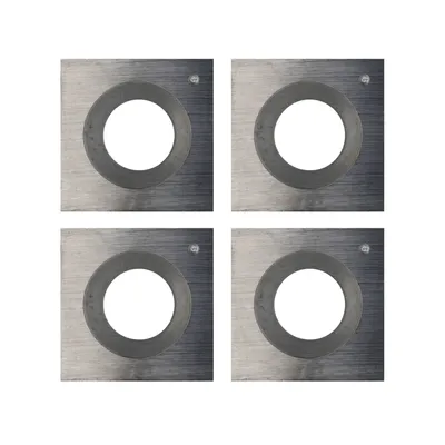 Image de Plaquette carrée | 14,6 x 14,6 x 2 mm R=150° | 4 pièces | Couteaux réversibles adaptés au bois dur, au bois tendre & au plastique | Couteaux de rechange pour prétailleurs, fraise à laquer, fraise à rainurer | T10MG