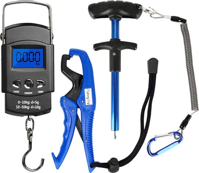 Produktbild von Handheld Digital Fish Scale Squeeze-Out Angelhakenentferner Fish Gripper Fishing Combo Kit