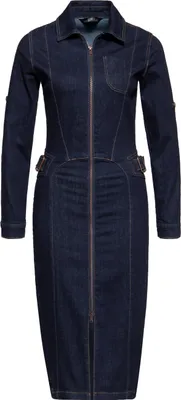 Produktbild von QUEEN KEROSIN Denim Trägerkleid Im Workwear-Style Denim Xs