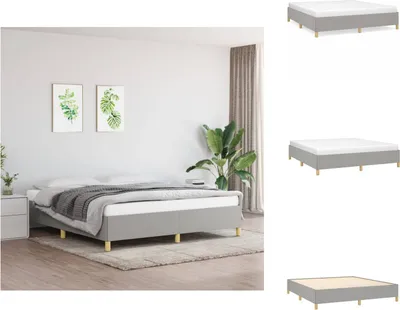 Produktbild von vidaXL Boxspringbett Hellgrau 180x200 cm Stoff - Betten & Bettgestelle