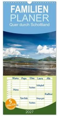 Image de Familienplaner 2027 - Quer durch Schottland mit 5 Spalten (Wandkalender, 21 x 45 cm) CALVENDO