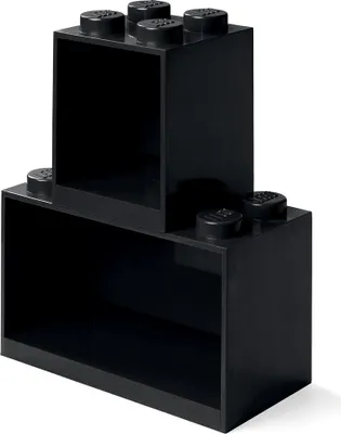 Immagine prodotto di Set di scaffali Iconic Brick, nero - Polipropilene - LEGO
