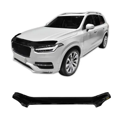 Produktbild von SCOUTT | Motorhaube Windabweiser Insekten Steinschlagschutz Für Volvo XC90 ab 2015, Aerodynamisch, Einfache Montage, Getönt, Spezielle Halterungen Für Die Haube (Ohne Bohren)