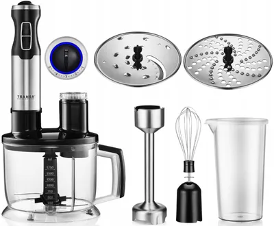 Transa Electronics BlendaFresh Stabmixer-Set 4-in-1, 1500 W, Zerkleinerer 1,75 l